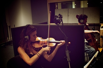 Session violin recording
